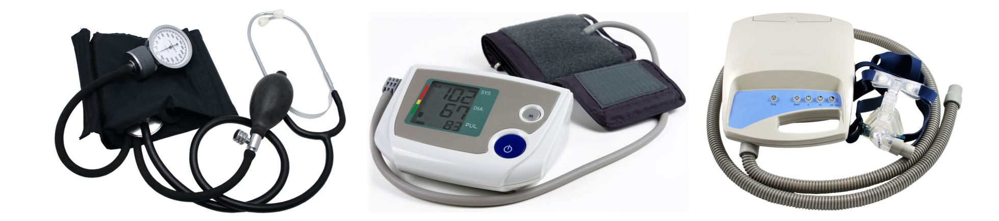 Blood pressure cuff, blood pressure monitor, and CPAP machine